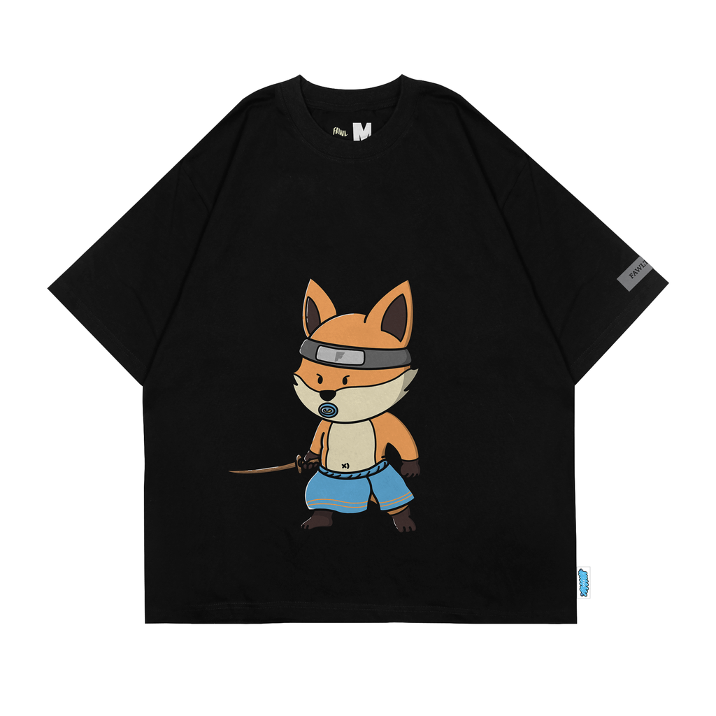 [TS-01321001] Fox Ninja T-Shirt (Black, Small)