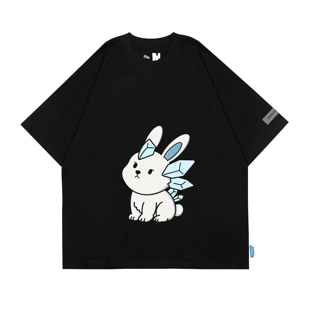 [TS-01371001] Frost Bunny T-Shirt (Black, Small)