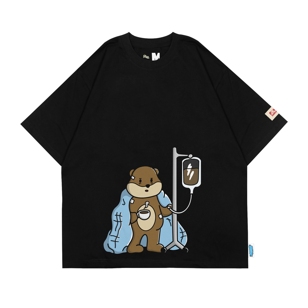 [TS-01481001] Otterly Caffeinated T-Shirt (Black, Small)