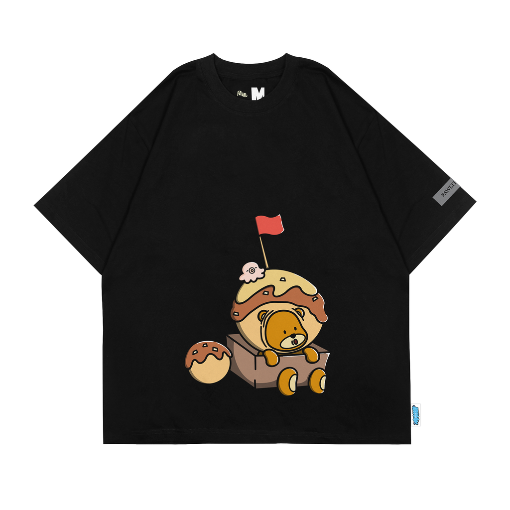 [TS-01411001] Tako Bear T-Shirt (Black, Small)