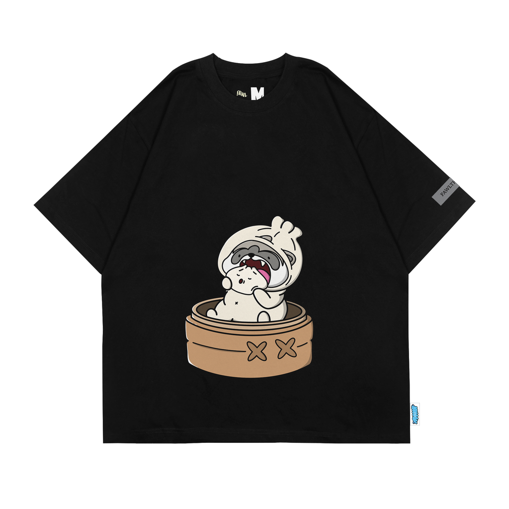 [TS-01421001] Racoon Bao T-Shirt (Black, Small)
